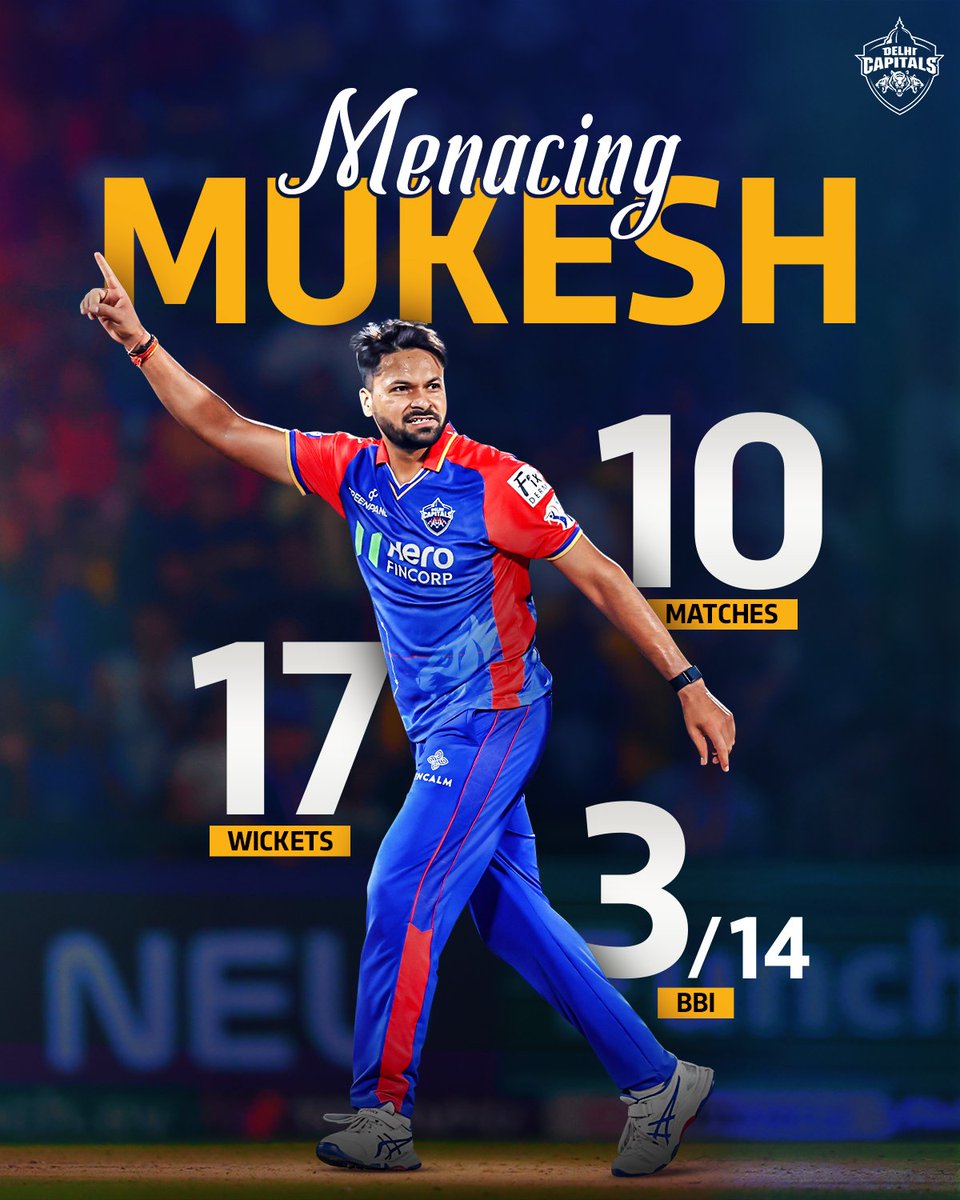 Mukesh Kumar in #IPL2024 = 💙🔥📈 Kudos to our ace pacer, who finished as our joint-highest wicket-taker this season 👏