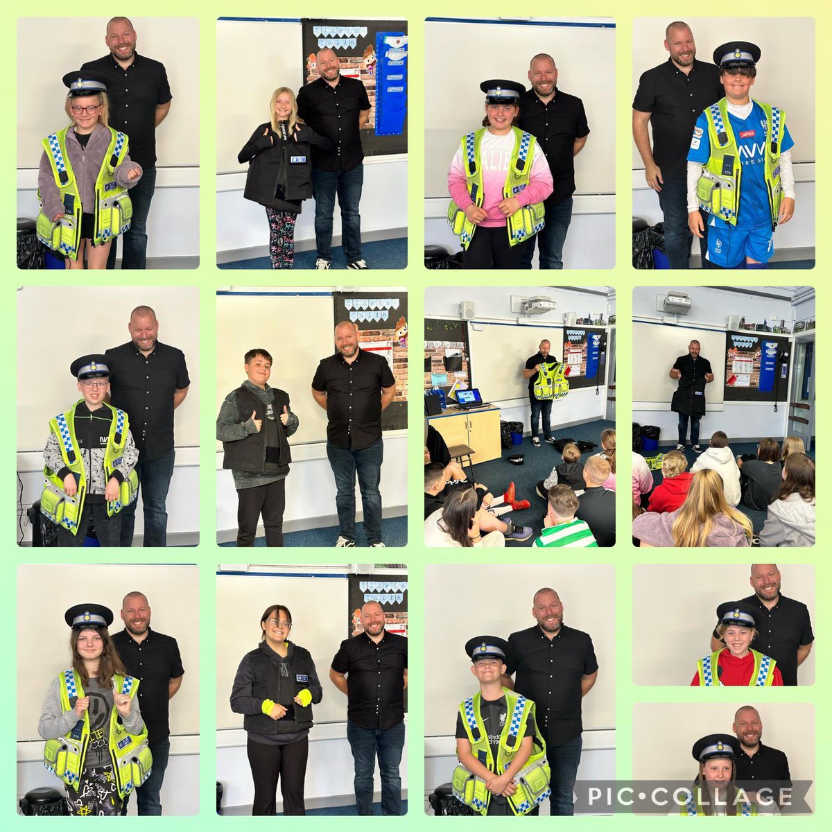 YGCwmbran's tweet image. #DosbSaundersLewis Diolch yn fawr i dad un o'n disgyblion am ddod i siarad gyda ni am ei swydd fel heddwas cymunedol. / Thanks to one of our pupils' father for coming in to talk to us about his work as a community officer. #ArdalLeolygc #Cymunedygc #Menterygc