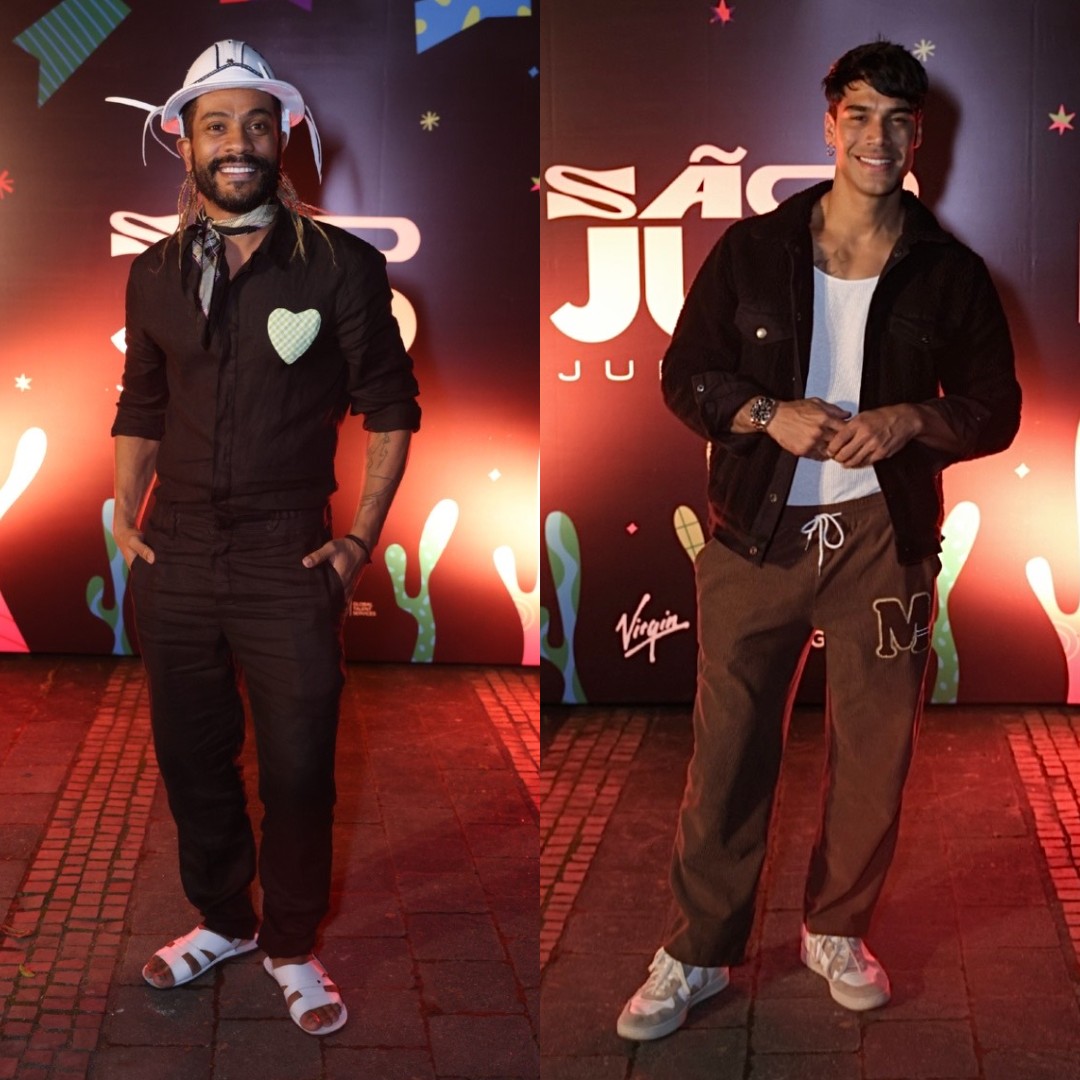 Samuel de Assis e Micael Borges também deram close na gravação do “São JUão”. Olha os musos! É verdadeeee! (📸: Daniel Pinheiro e Delson Silva / Brazil News)