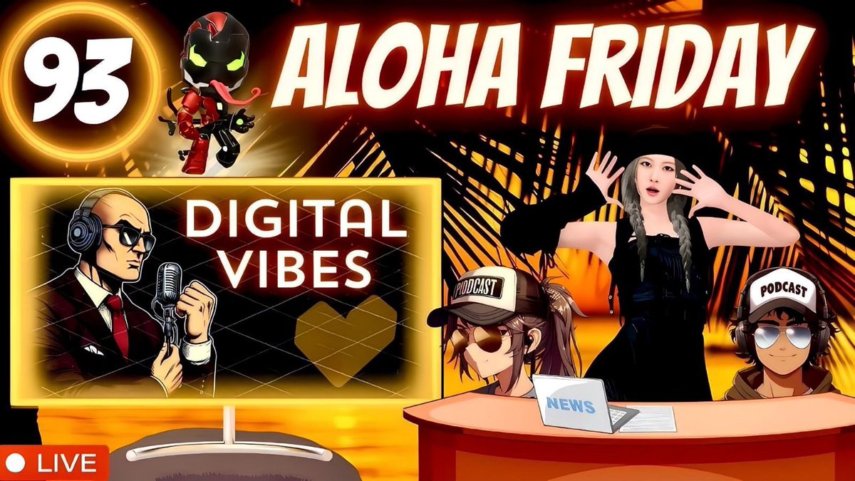 Happy Aloha Friday 😎🤙🏽 Join us later tonight with returning guest Digital Vibes (Formerly @VeVe_Vibes ) as we have a freestyle conversation about the current events in the community, our favorite fandoms, and the future of our Web 3 (2.5) space. Time: 8:00pm PST Link: