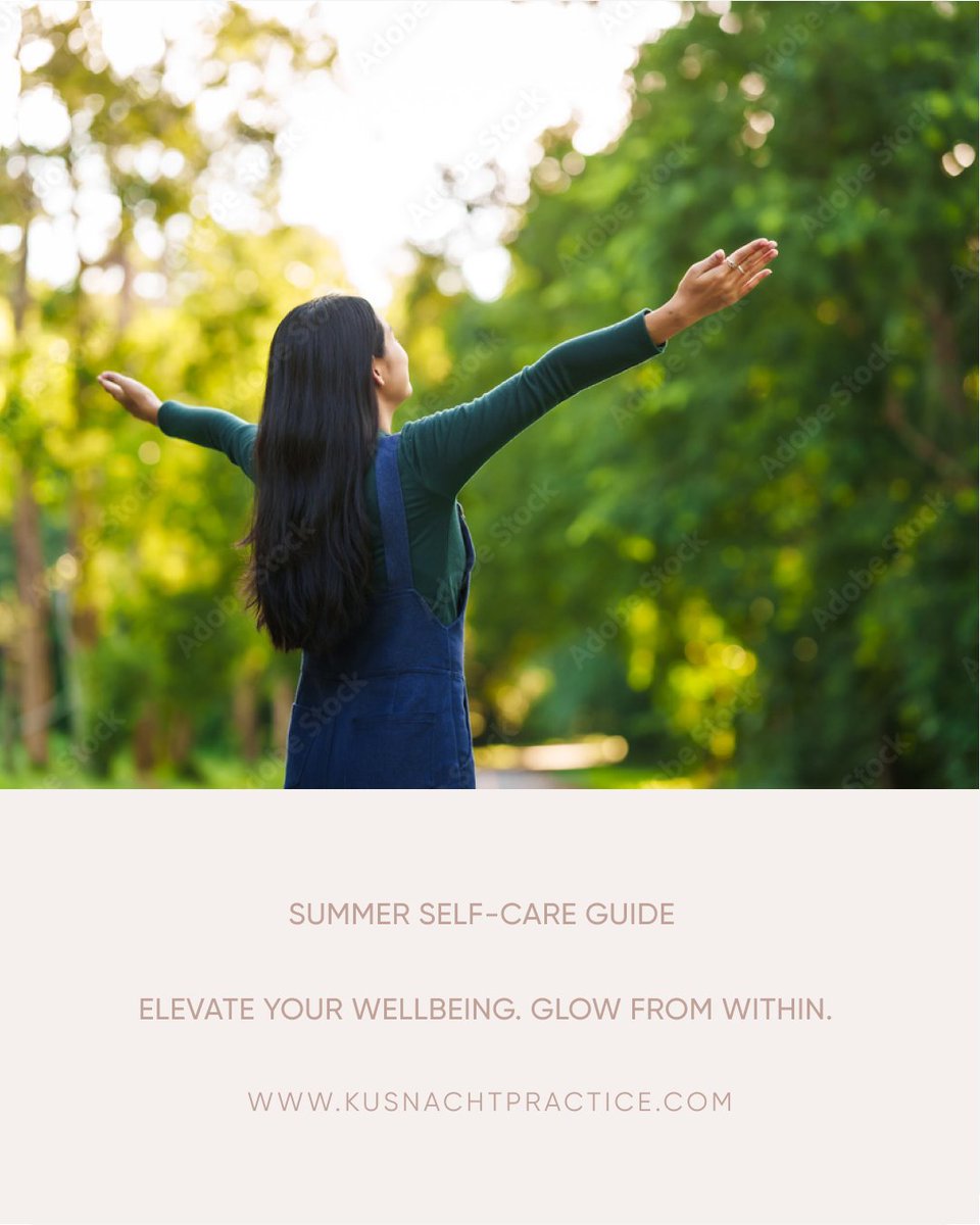 Embrace summer with these three tips from The Kusnacht Practice:

Mindfulness: Use longer days for daily meditation and strolls

Healthy Eating: Eat fresh fruits, veggies, and stay hydrated.

Outdoor Activities: Enjoy yoga or walks outside to benefit from sunshine and nature.