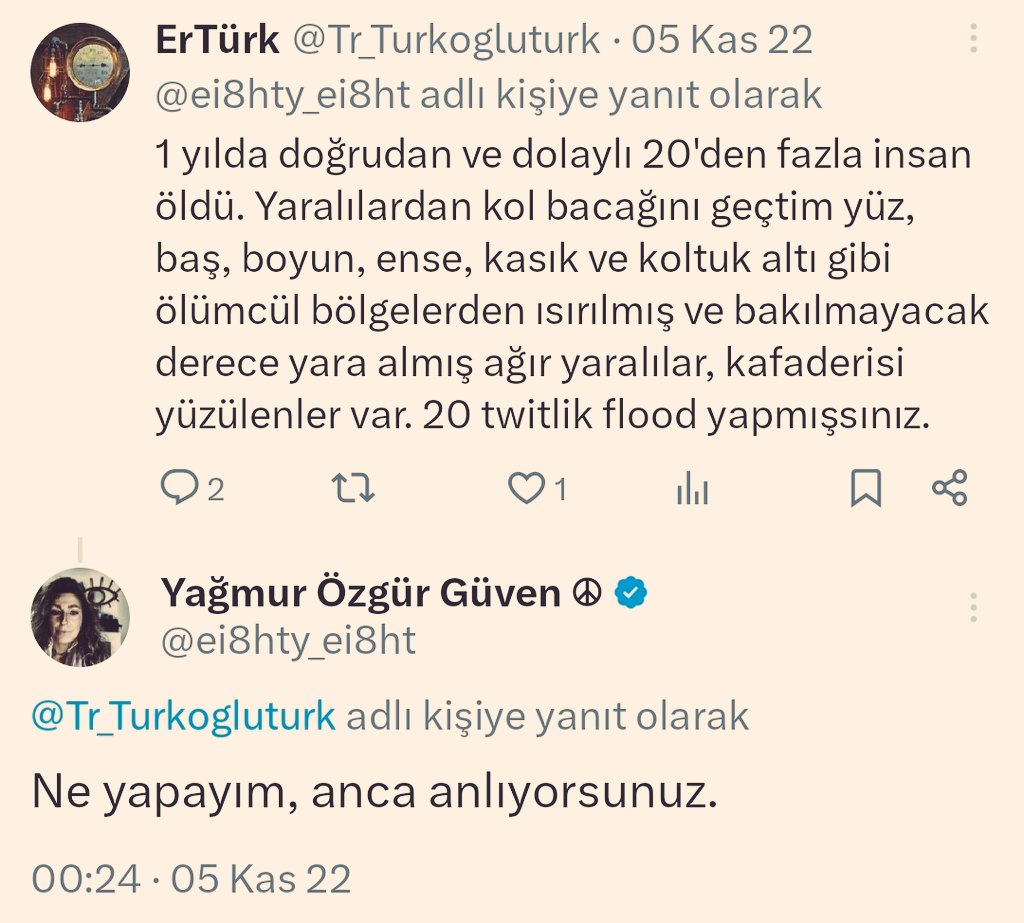 Kibirli dünya algınızı sabaha kadar tartışabiliriz ama içinizdeki barbarı bastıramadığınız için "fikir" diye etrafa saçtığınız pisliğe kimse tahammül etmek zorunda değil. Ve bu pislikten ötürü hem insan hem hayvanlar zarar görüyorsa sizinle mücadele insanlık görevi.

Dünyada