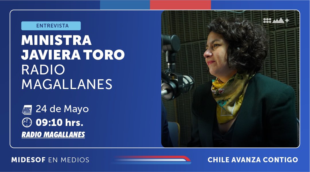 #MidesofEnMedios | La ministra @javieratoroc está en Radio Magallanes para abordar la implementación del Sistema Nacional de Apoyos y Cuidados #ChileCuida en la región y la agenda que hemos tenido estos días en Magallanes. Sigue la entrevista aquí 👉🏼 youtube.com/live/kAwPIZLyp…