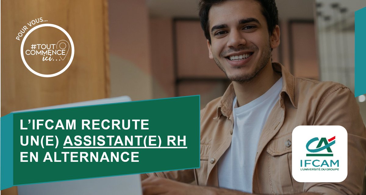 [L’IFCAM #recrute] Vous êtes à la recherche d’un poste d’assistant(e) #RH en #alternance ? 
Vous avez des compétences en gestion administrative RH? Vous faites preuve de rigueur et avez un bon sens du relationnel ?
Consultez notre offre : ca-recrute.fr/nos-offres-ts/…