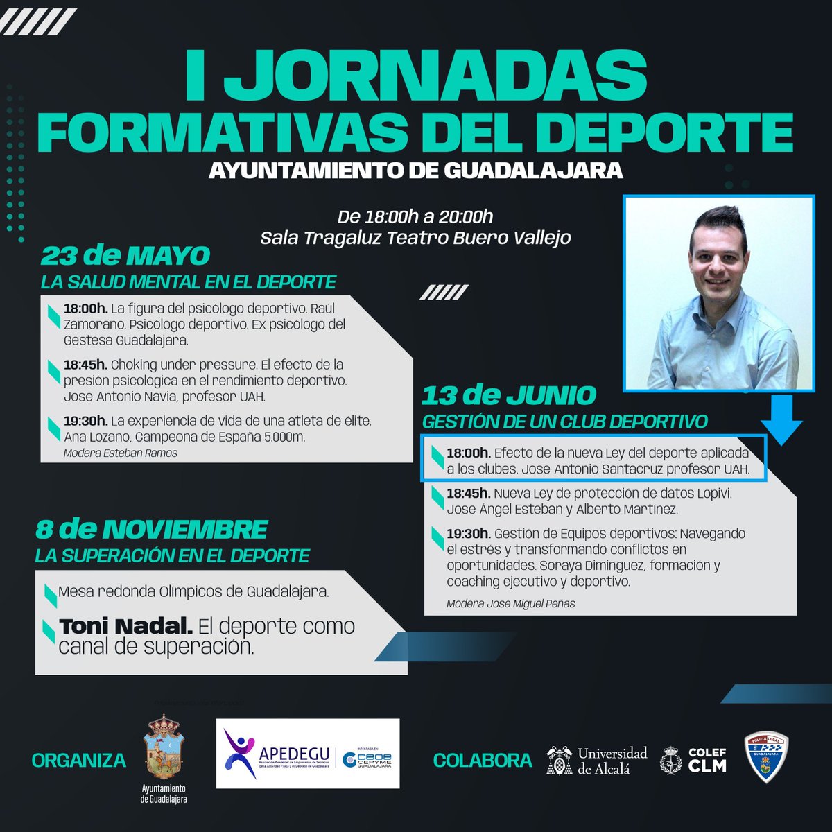 Organizadas por el Ayuntamiento de Guadalajara y el Director de Deportes Juan Ramón Íñigo, otro profesor de nuestro grado 🙌🏼