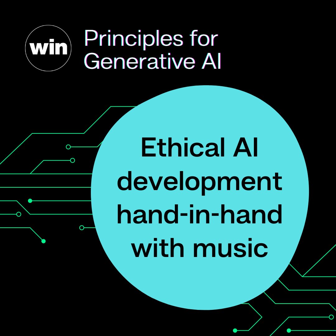 We stand ready to work with responsible AI developers who “train” their models fairly. 🌎🌍🌏 The tech and music sectors should work in harmony to build systems that avoid bias and promote opportunities for all creators, genres, and markets. ➡️ winformusic.org/ai-principles/