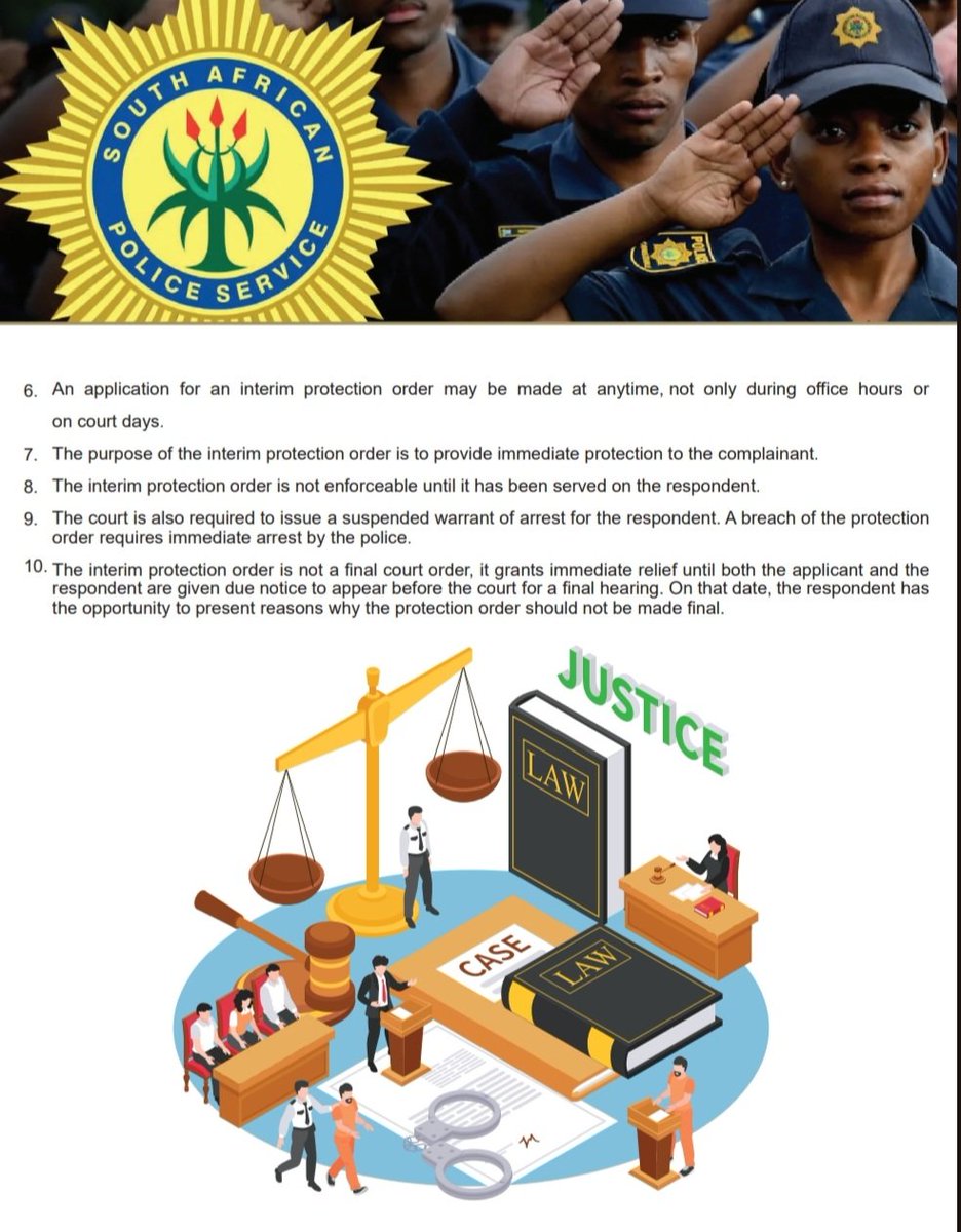 🗞️10 Procedures to follow when applying for a protection order🗞️

#GrowingASaferGauteng #GBVF #takecharge