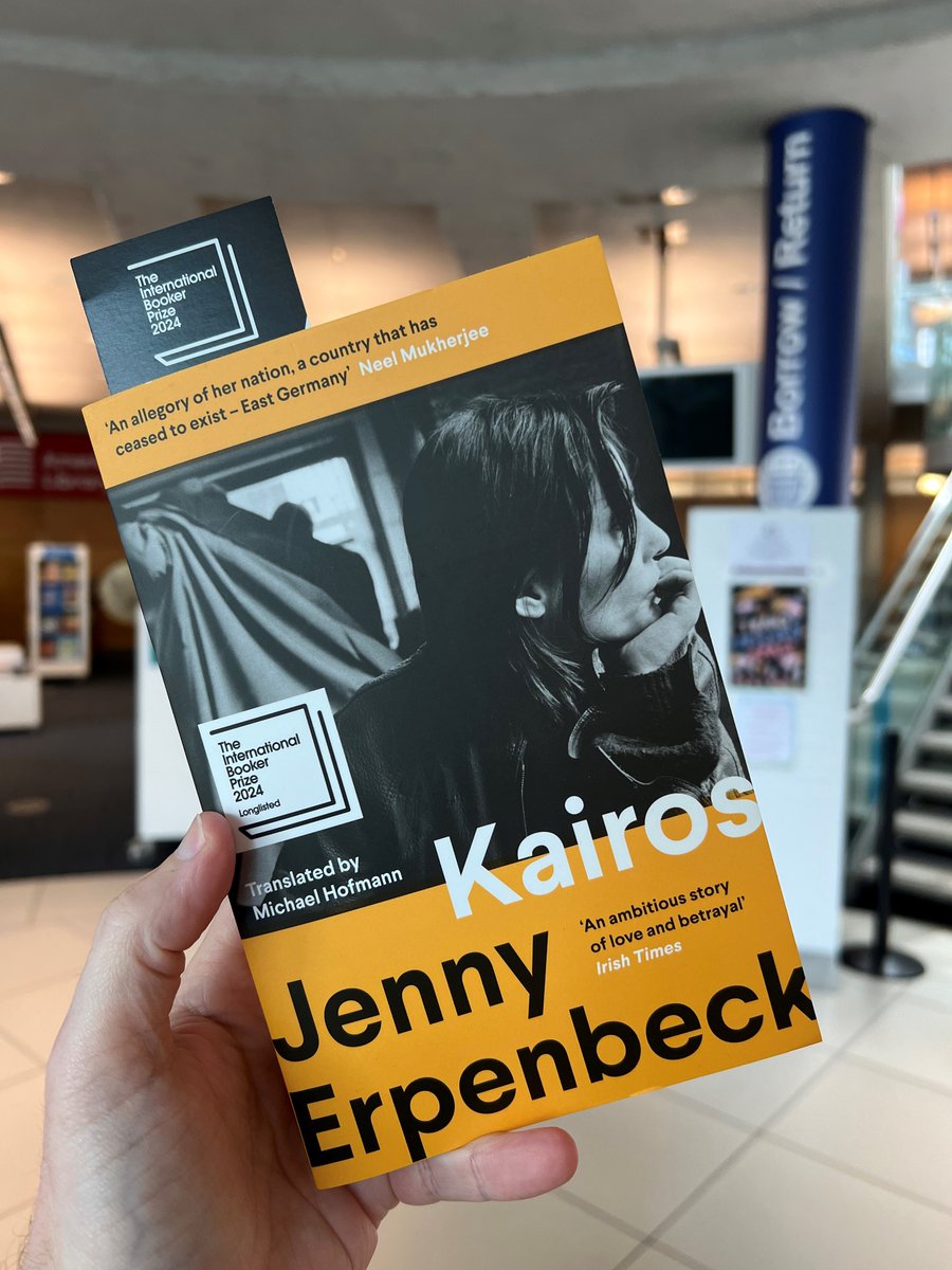 In cased you missed it, the winner of the #InternationalBooker2024 is Kairos, written by Jenny Erpenbeck and translated by Michael Hofmann.

You can reserve it here rb.gy/f34lwy
@TheBookerPrizes @readingagency