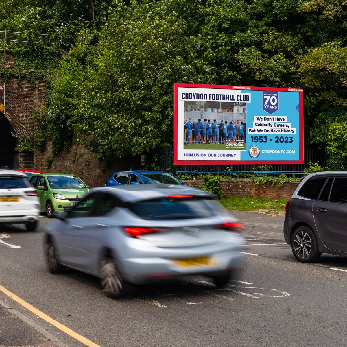 This weekend's FA Cup match has us feeling nostalgic! Throwing it back to when our local legends, Croydon FC, took center stage in our billboard campaign 🔵

Who are you rooting for in the FA Cup?

#FACup #Throwback #CroydonFC #FootballFever #CommunityPride #BillboardCampaign