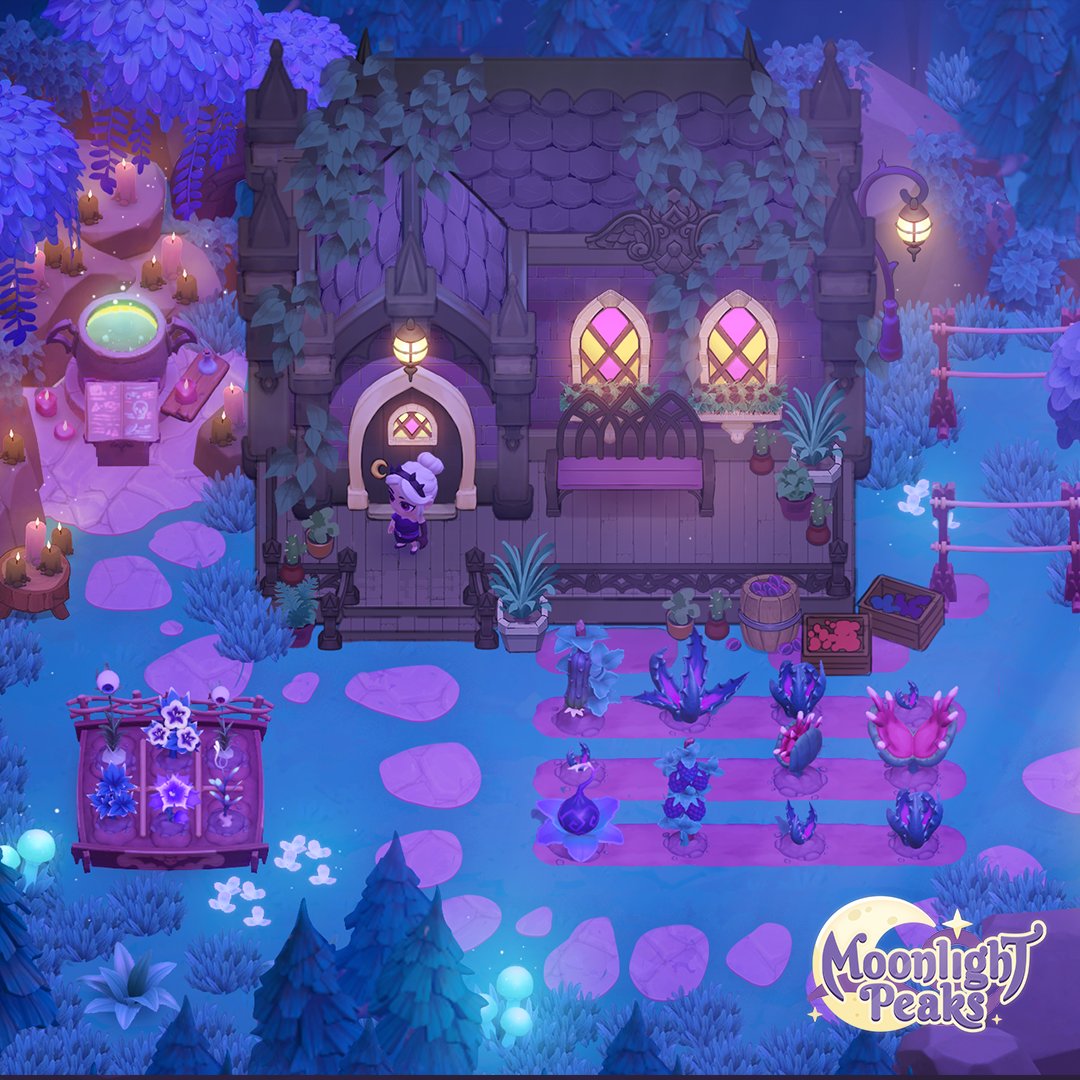 Fiona's witchy farm, concepted by @BrendavanVugt 💜
#cozygaming #farmingsim #witchy
