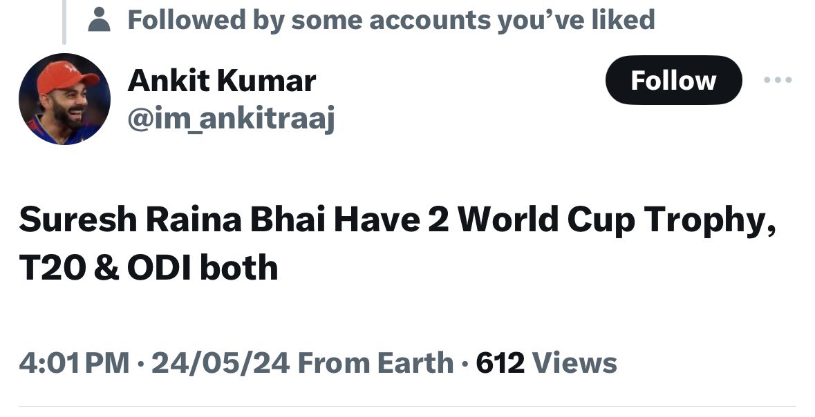 I personally think Dhoni fans don’t want to engage with these kids! These kids watch cricket on Instagram. 😂🤣 Oh man, Suresh Raina won the 2013 Champions Trophy and the 2011 World Cup.