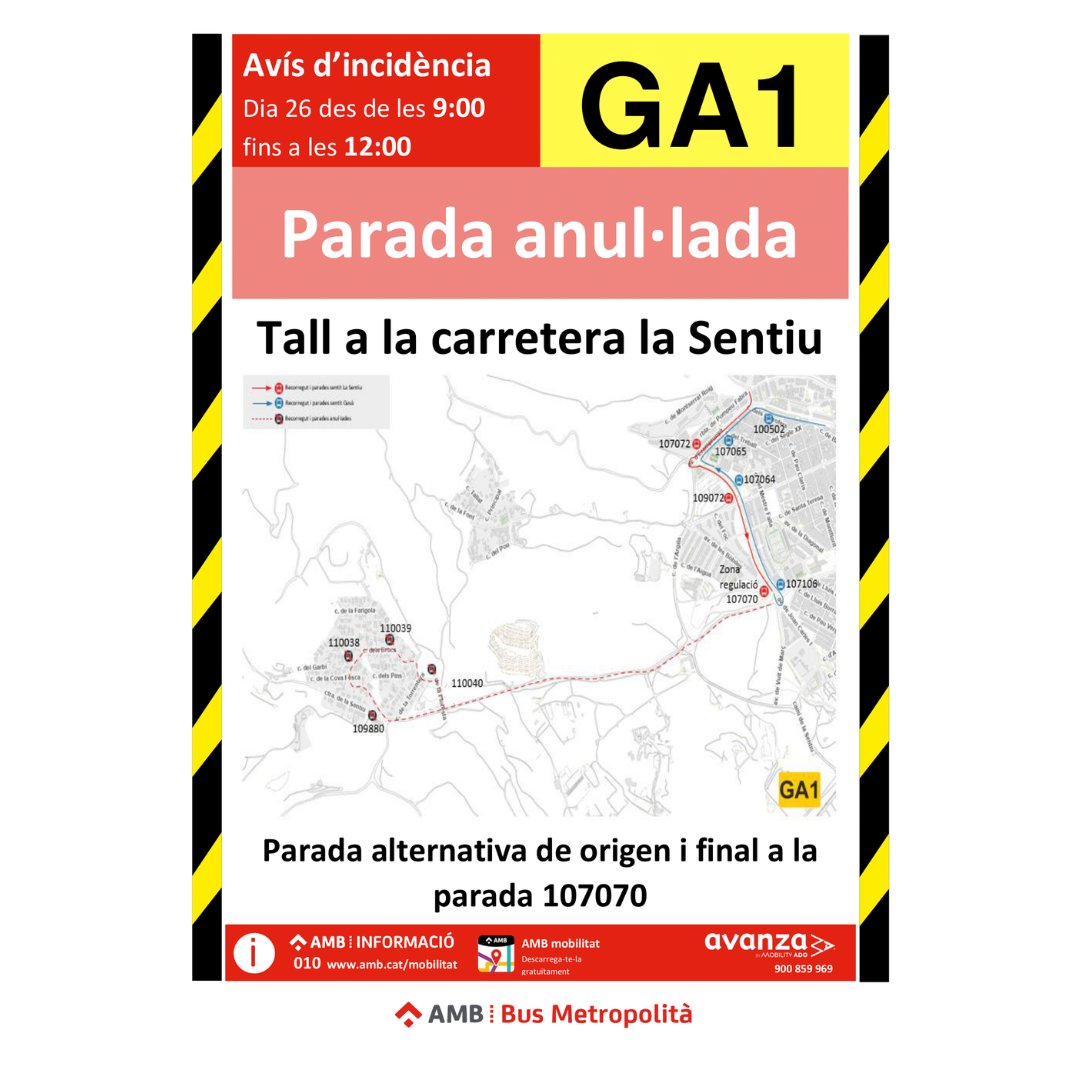 🚍🚗🚧 Amb afectació al bus GA1❗Atenció als talls de carrer actius aquest cap de setmana a #Gavà! ℹ️ Més informació aquí: gavaciutat.cat/talls-de-carrer
