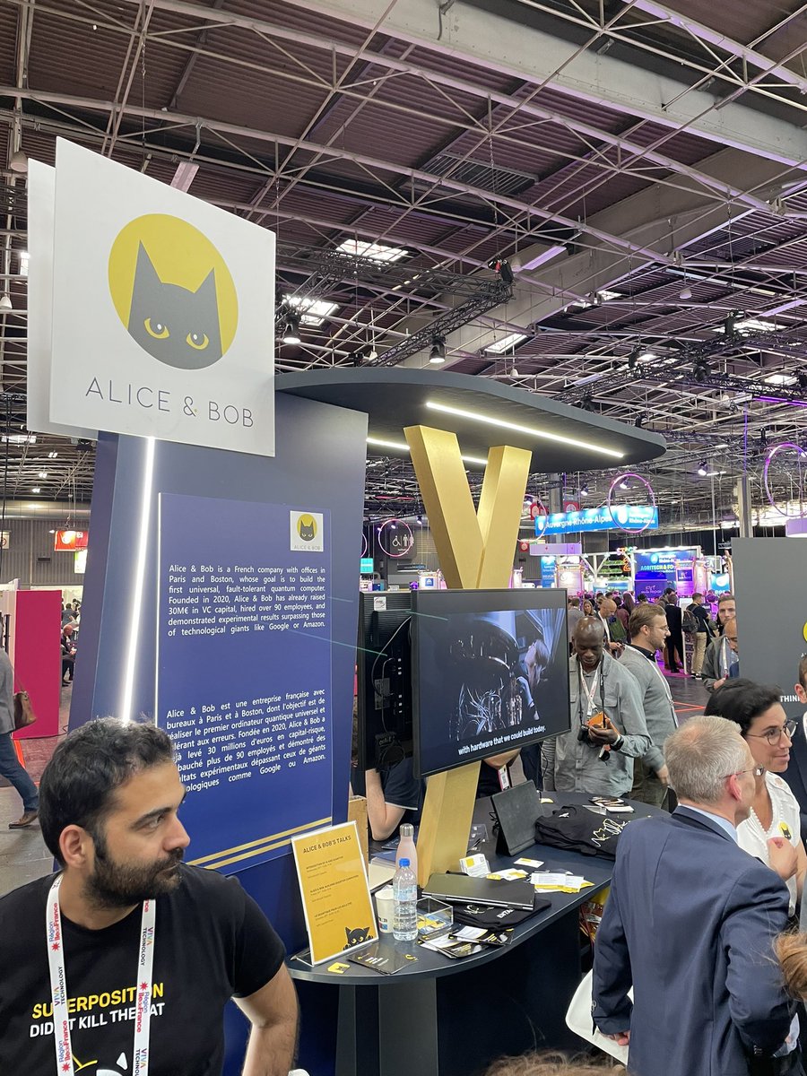 #vivatech Find out the startup @Alice__Bob which built the first universal, fault-tolerant quantum computer and demonstrated great experimental results @jblefevre60 @ipfconline1 @Nicochan33 @FrRonconi @mvollmer1 @PawlowskiMario @Ym78200 @Khulood_Almani @AnthonyRochand @mvollmer1