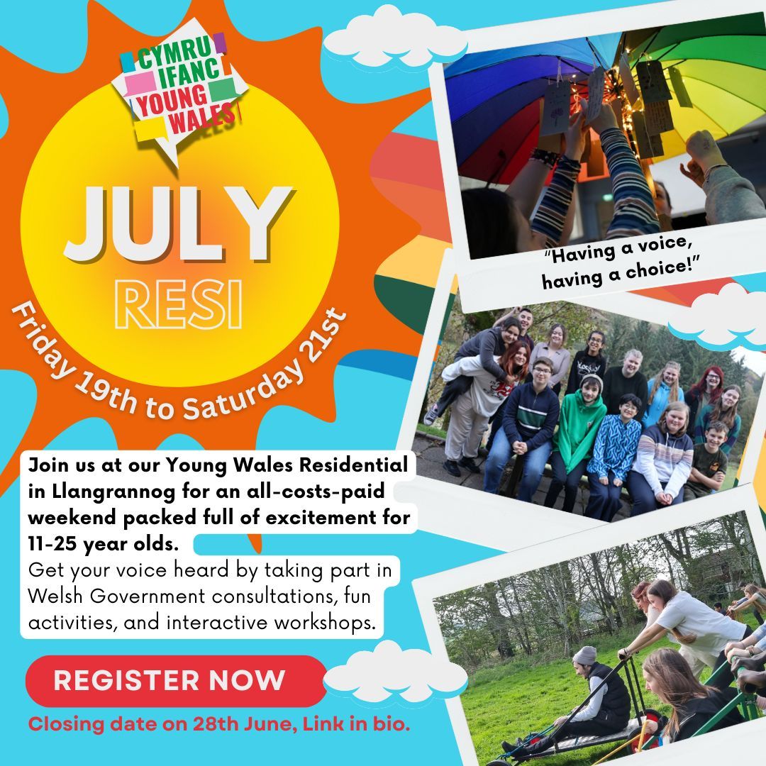 Attention Young Wales volunteers Have you signed up for our July Residential in Llangrannog?🤨 Registration is open & the YW team are busy planning a weekend full of exciting activities & opportunities for you to have your voice heard!😎 Register now!👇 buff.ly/44Qv8rS