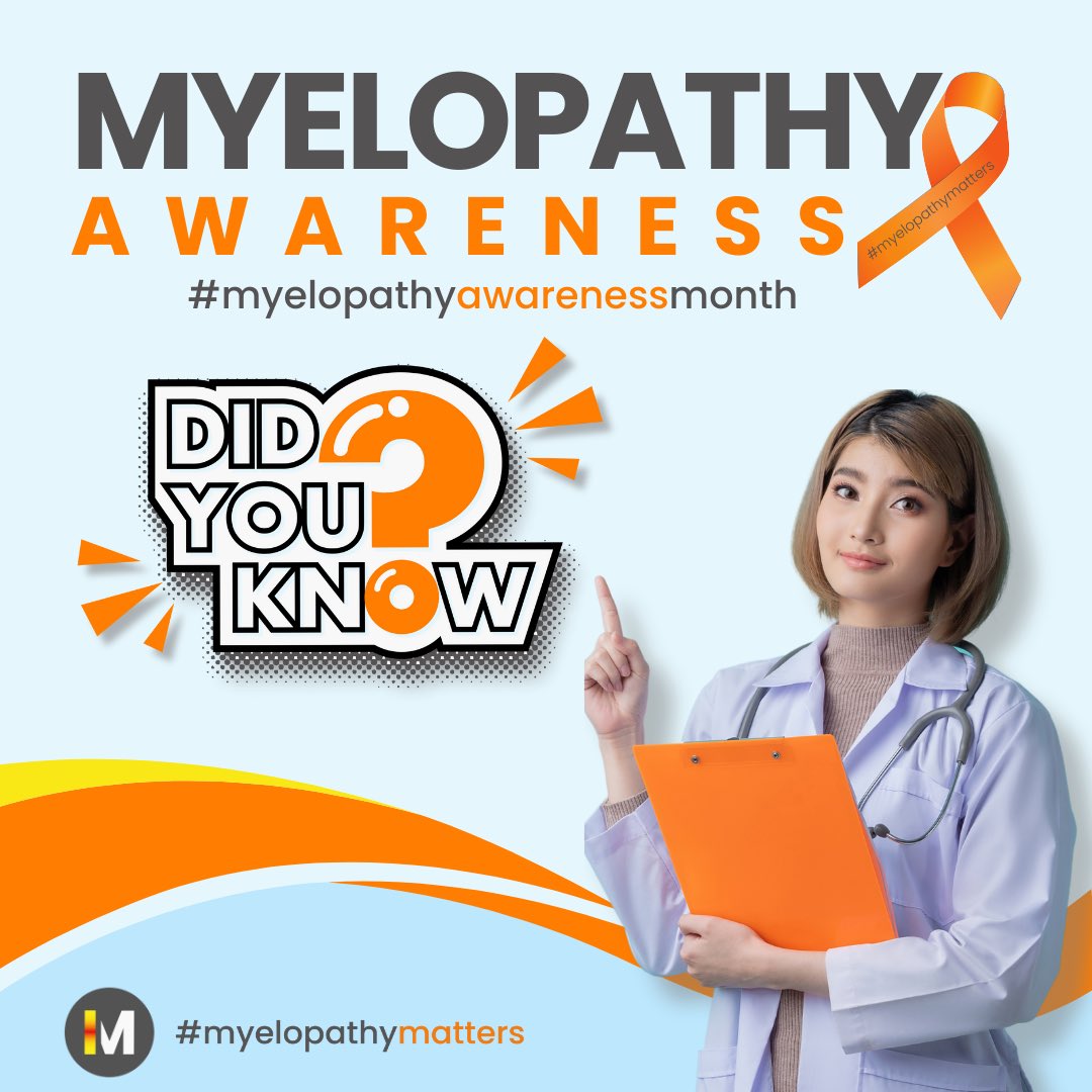 Did you know? Not all myelopathy symptoms involve pain. Look out for numbness, coordination issues, and changes in bladder and bowel function. Early detection can make a big difference.
myelopathy.org/symptoms/
 #KnowTheSymptoms #MyelopathyAwareness #SpinalHealth  #MyelopathyOrg