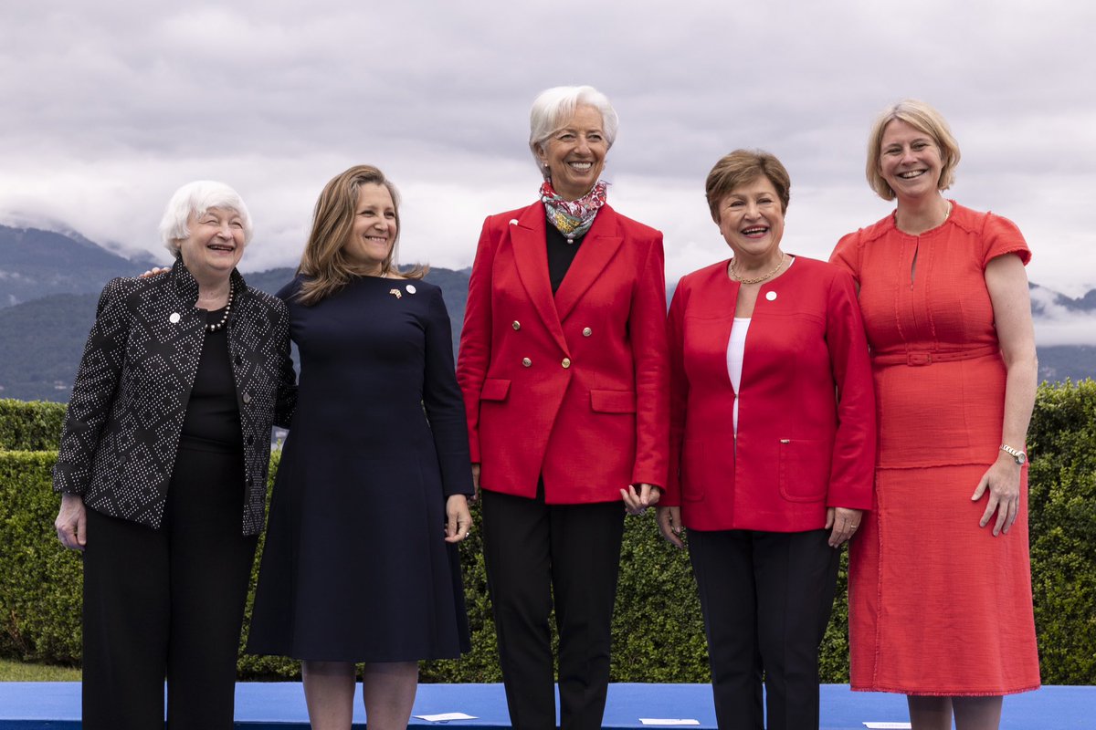 Proud to be part of a strong circle of women among the world’s economic and finance leaders during this year’s #G7 meetings.