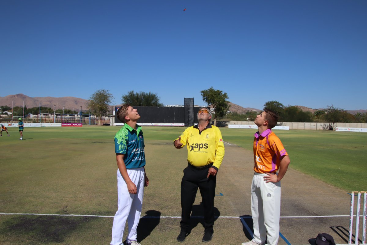 U19 Nashua Junior Franchise 🏏🇳🇦 Grove Mall Eagles won the toss and chose to bat against KFC Wildcats. #Nashua #NashuaNamibia #KFCNamibia #GroveMall