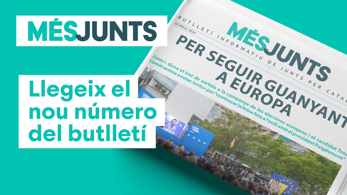 📰 Ja pots llegir el 57è butlletí de #MÉSJUNTS ▶️ Aquesta, donem el tret de sortida a les eleccions europees del 9 de juny. 📌 Això i més, aquí: juntsxcat.info/MesJunts57