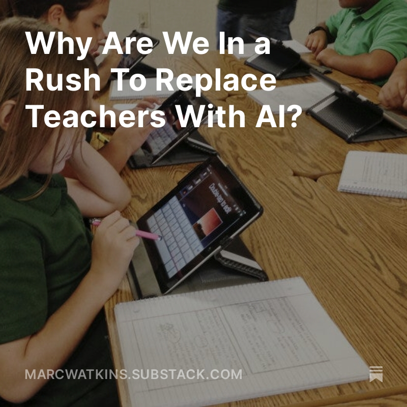 The 4th installment in the Beyond ChatGPT series is about tutoring. When you reduce education to a transactional relationship and start treating learning as a commodity you risk turning education into a customer-service problem for AI to solve instead of a public good for society