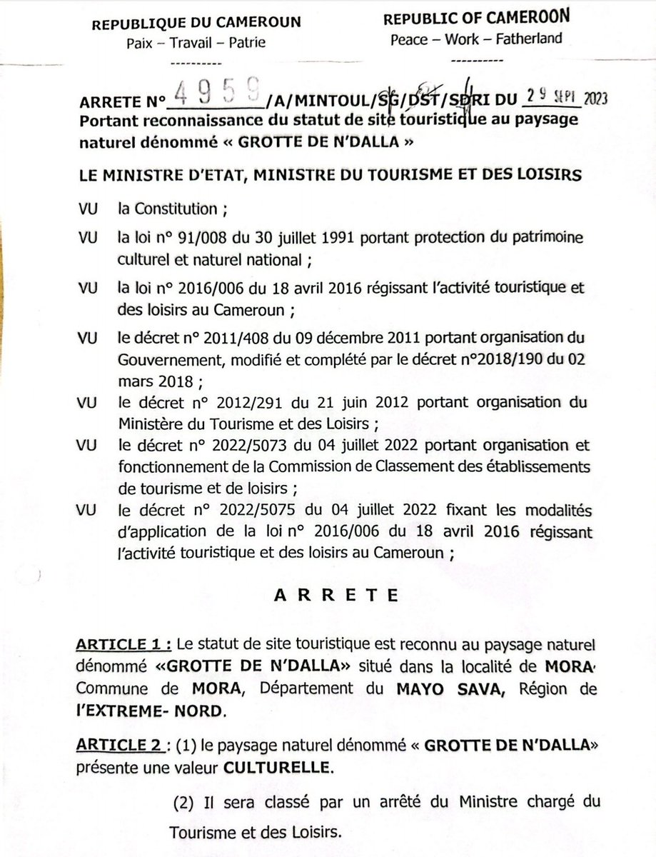 HumanityPurpose's tweet photo. #Cameroun
Le maire de #Mora induit le @MintourCm en erreur pour orchestrer une expropriation culturelle identitaire des #Podoko. La "Grotte de N'dalla" ou Tchon-Tchon n'existe pas, le lieu s'appelle "Kurə Lukuva" (Grotte des Gorilles". @UnescoYaounde @MINAC237 @LaVoixDuTchad https://t.co/Y4g4va6APu