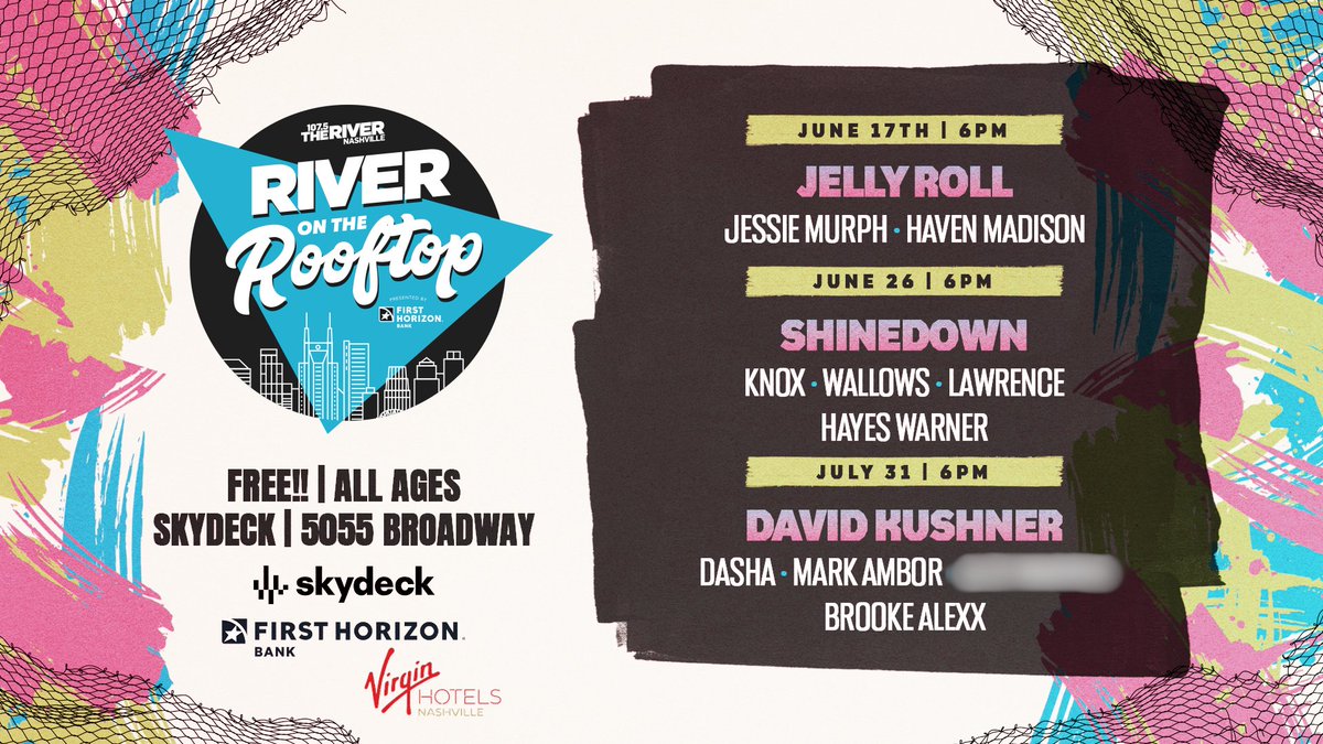 SEE YOU ON THE ROOF!! ☀️🙌💙💚 #RiverOnTheRooftop