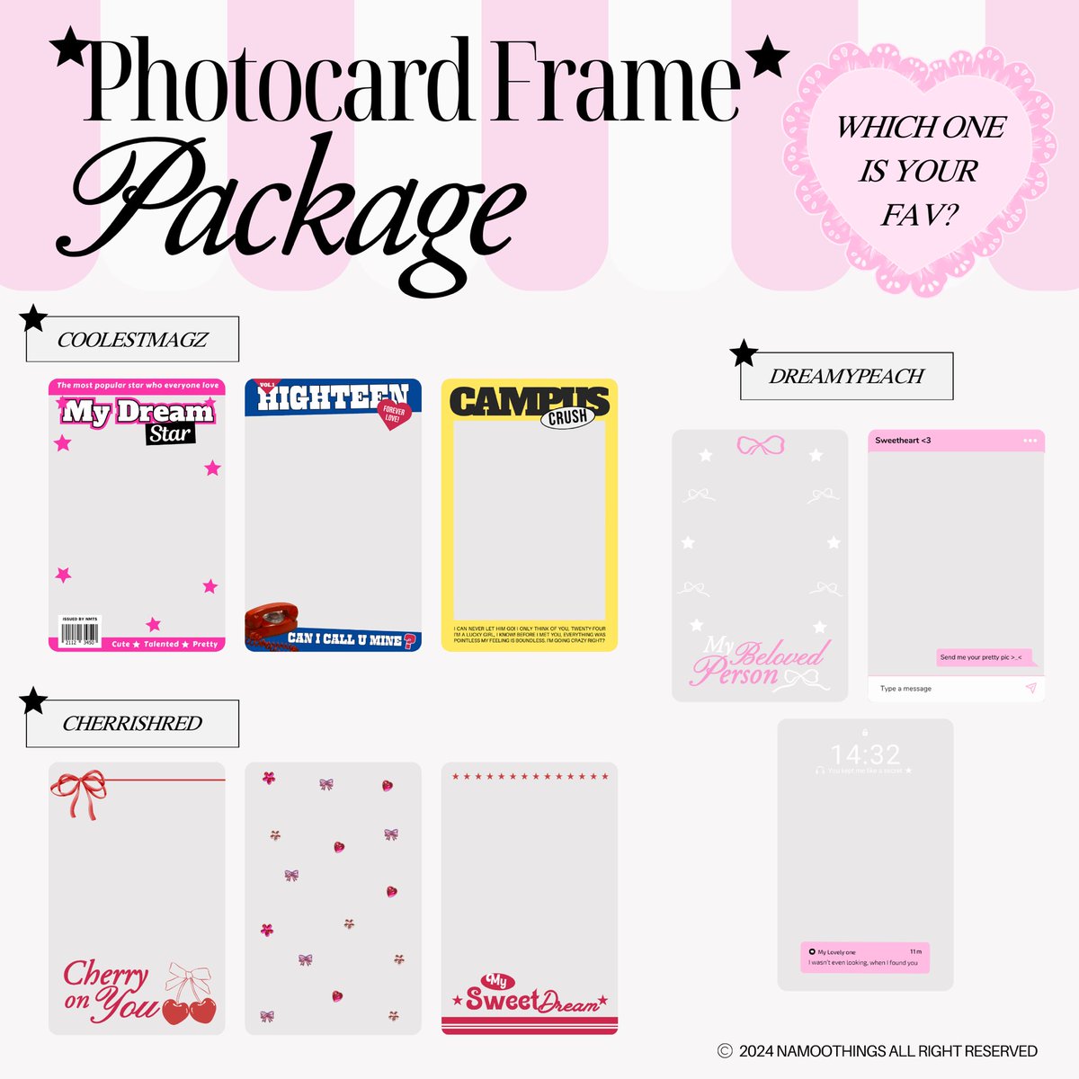 nmtsstudio's tweet photo. Calling all photocard collectors! Ditch the boring binder &amp; level up your bias display with our adorbs new frames! ✨

Each package comes with 3 different designs to match your mood 

Limited stock at 25.5 &amp; will be available at pland so0n 🏄‍♀️
Like &amp; Share are really appreciated💗 https://t.co/NL7OECHGGq