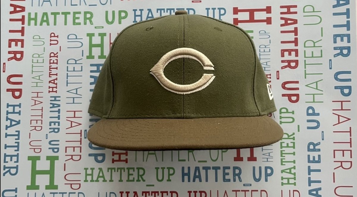 Hatter_up's tweet photo. It’s National Brothers Day so my Hat of the Day is from my brothers @double21d Favorite team the Cincinnati @Reds this Cap the Olive Green Alt used for their sun military appreciation Days a few seasons ago #HatTwitter #HatoftheDay #FittedHatSociety #HatCollector #UnitedByCaps https://t.co/L2IEJUY6HF