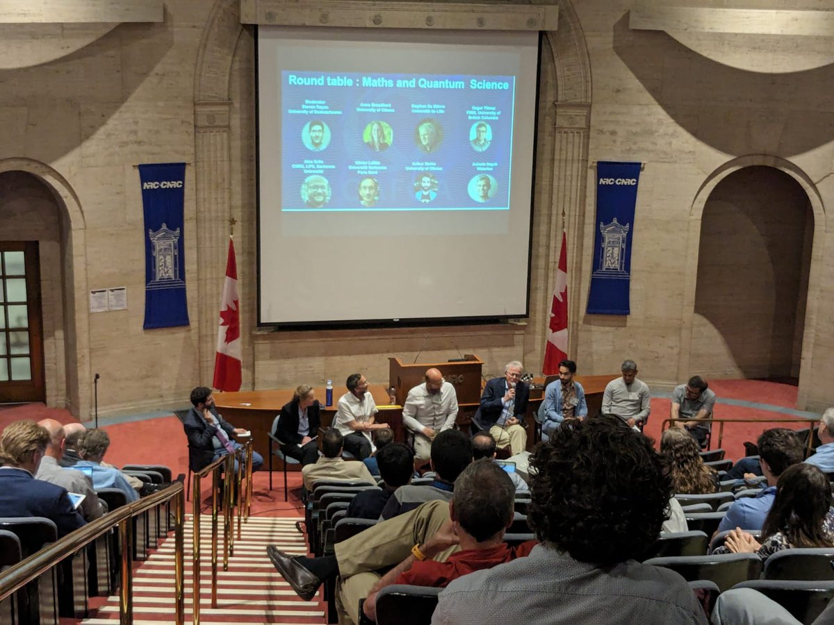 #CAFQA workshop, day3⃣ The @NRC_CNRC hosts 3 roundtables where experts from 🇫🇷 and 🇨🇦 discuss key issues in #quantum science and technology research: training, ecosystems, and links with mathematics. #CNRSInternational🌎