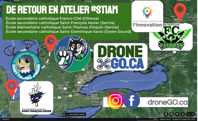 Les élèves de <a href="/EECStTdAquin/">École catholique Saint-Thomas-d'Aquin</a> <a href="/ESCStFXavier/">École secondaire catholique Saint-François-Xavier</a> <a href="/ECStDSavio/">École catholique Saint-Dominique-Savio</a> auront bientôt l'occasion d'acquérir des compétences en codage et pilotage de drones et explorer les métiers d'avenir. Cet atelier engageant leur permettra aussi de développer leur pensée critique. #STIAM