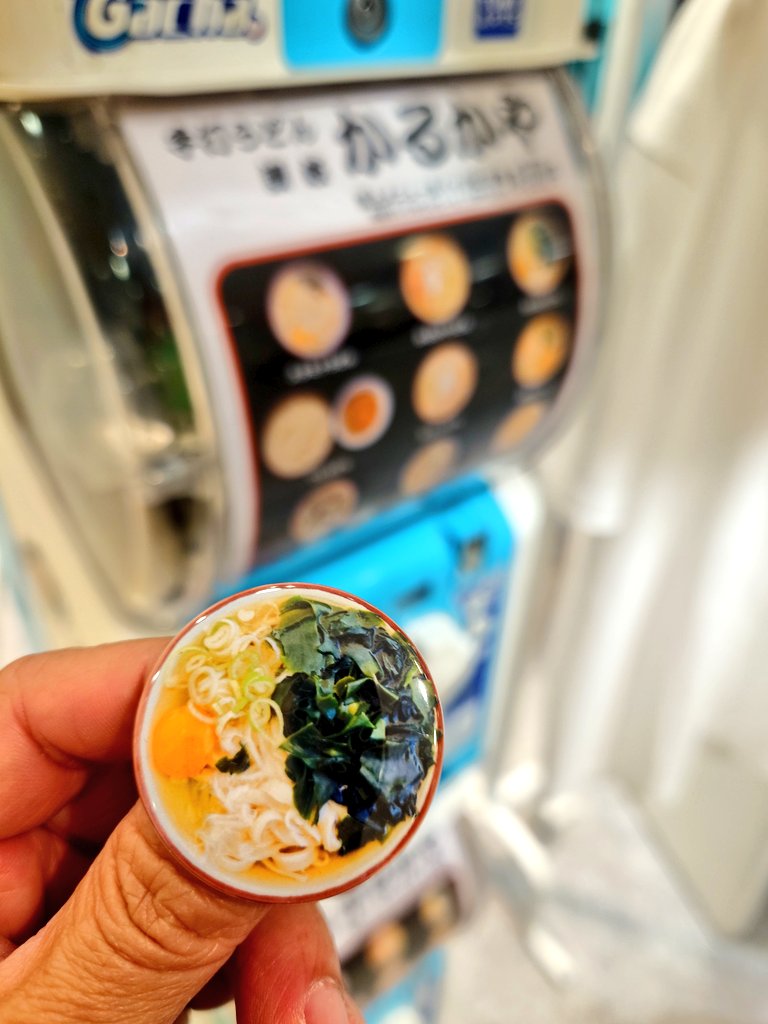 akamasa_33's tweet photo. 西武池袋線が人身事故で止まっているからイケセイのかるかやショップへ。ガチャガチャはわかめうどんとたぬきうどん。スタミナが欲しかったな。Ｔシャツを予約して駅に戻ったけどまだ大混雑。 https://t.co/kGXwMDqHUs