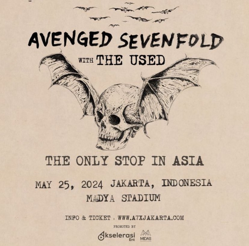 hndrye's tweet photo. WTS A7X LIVE AT JAKARTA 1 TIKET (CAT 3B). Jual rugi aja . Minat DM . Tks https://t.co/H7tcJEd5eW