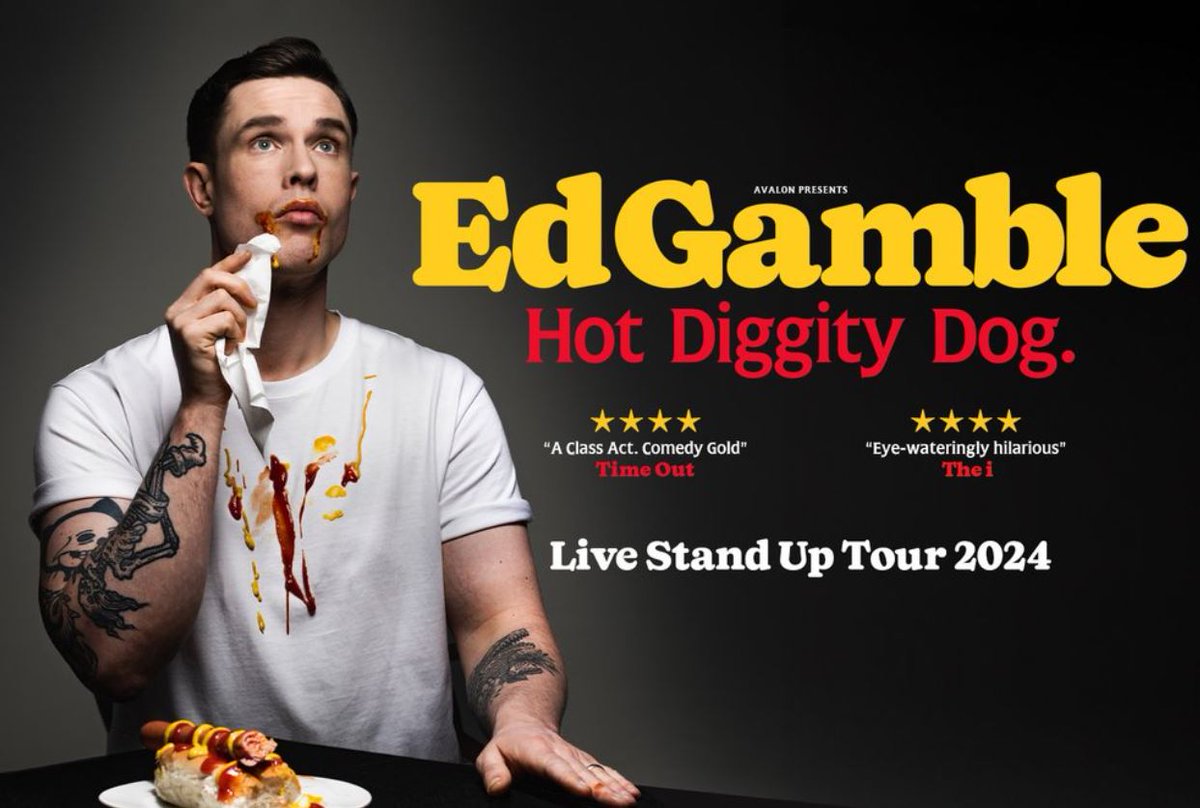 Co-host of mega hit podcast @OffMenuOfficial, host of @TheTraitorsUK : Uncloaked and @GBMOfficial Judge @EdGambleComedy is coming to @DeMontfortHall on Saturday night. Still a few tix left bit.ly/3WOzkX5 #DMUtop10