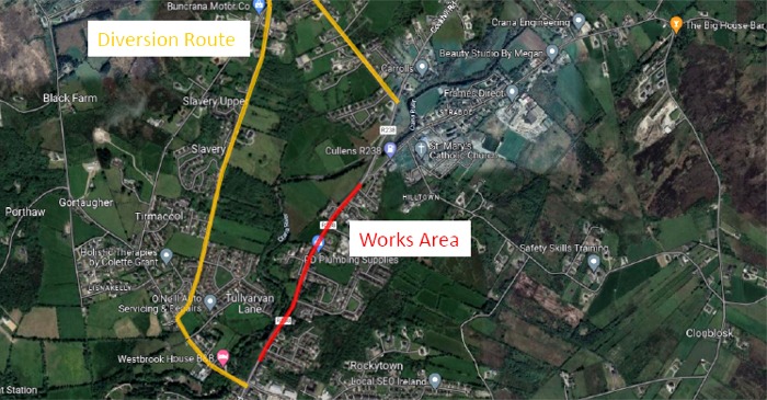 In order to facilitate works on the Buncrana Sewer Scheme, the R238 Cockhill Road will be closed over the weekend... inishowennews.com/NewsBrief.htm