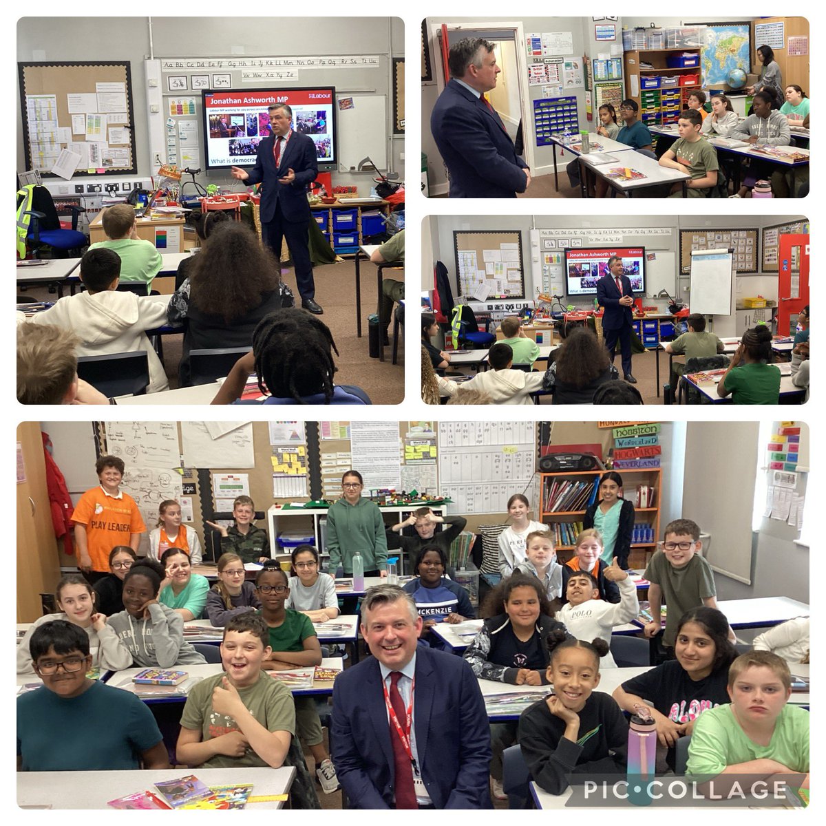 As part of the Year 6 transition programme we are learning about democracy. #SheridanClass have been visited by MP @JonAshworth who has discussed what the role of parliament and an MP are in British democracy. The class took part in a vote. #KnMPAPSHE #KnMPAEnrichment