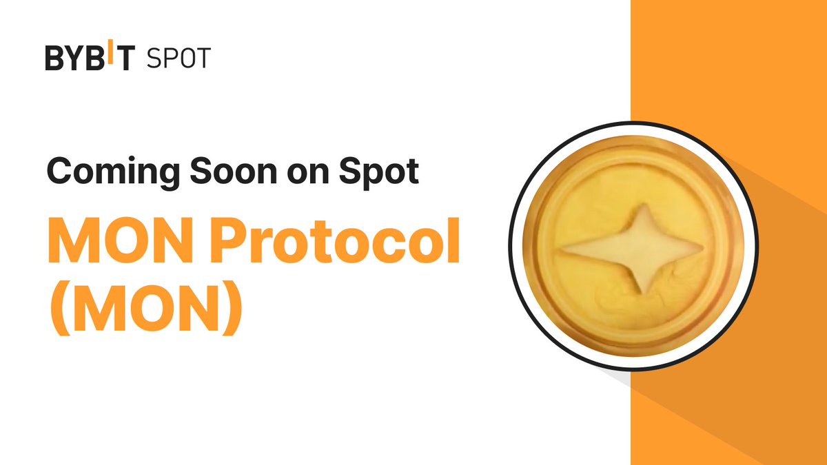 📣 $MON is coming soon to the #BybitSpot trading platform with @monprotocol Listing: May 27, 2024, 10 AM UTC. Deposits: May 27, 2024, 8 AM UTC. Deposits and withdrawals will be available via the ETH Network. 🌐 Learn More: i.bybit.com/11hcab8v #TheCryptoArk #BybitListing