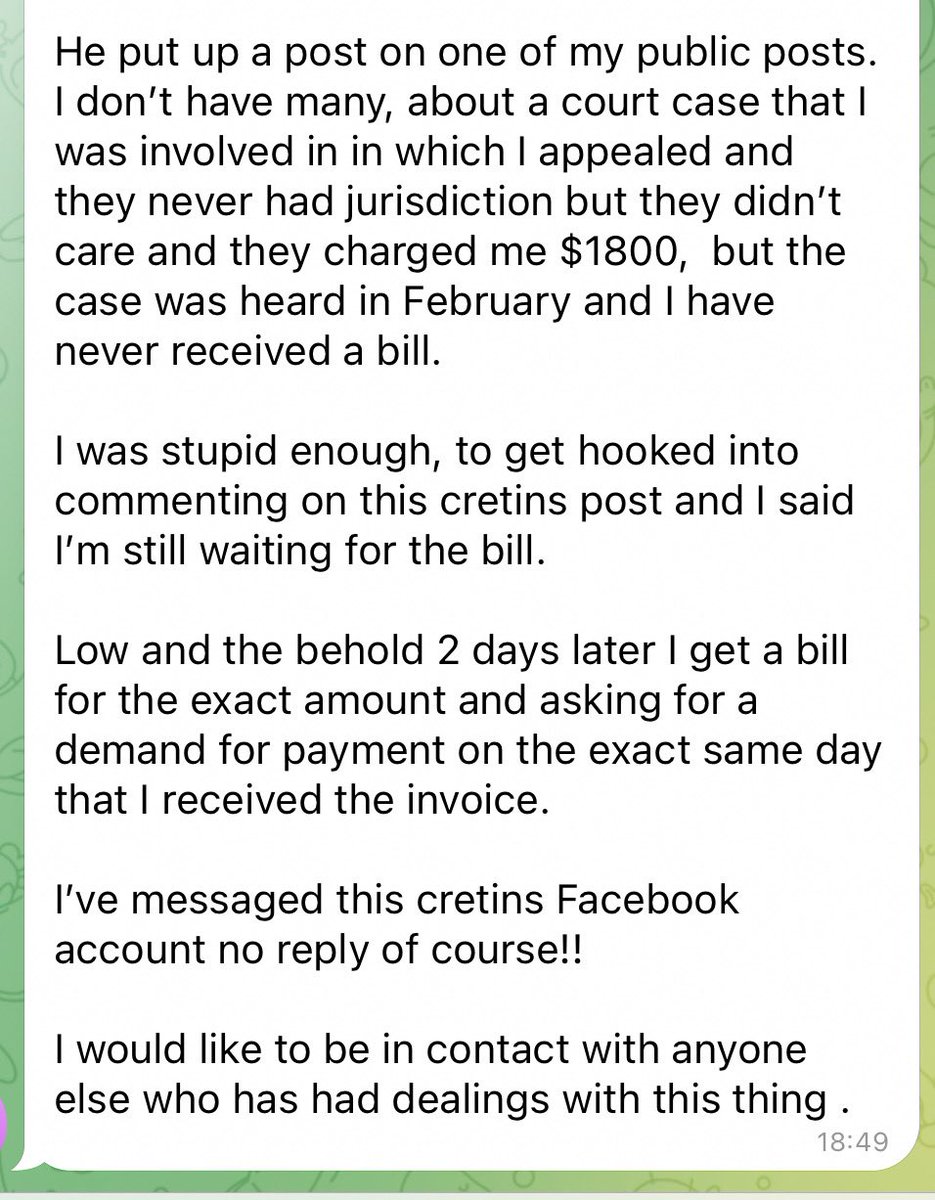 Ha it turns out the pseudolaw adherent doesn’t blame me for losing her case. Rather, she thinks I’m the reason she’s now being pursued for the $1800 court costs she owes Coincidentally, just days after I posted about her case, she received an invoice for $1800