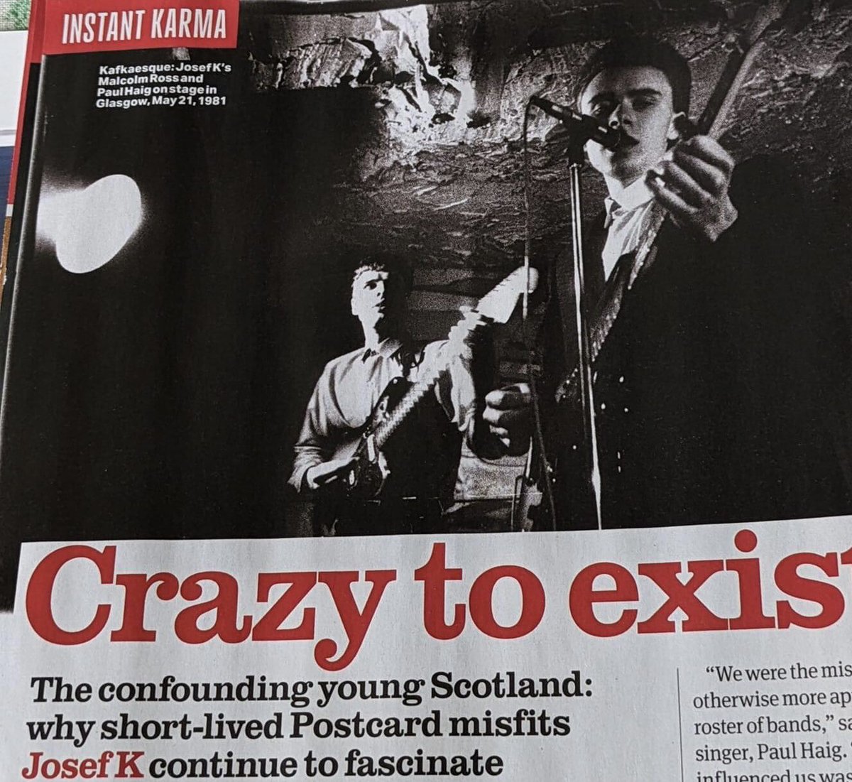 Lovely piece on Josef K in the new issue of @uncutmagazine by @AHMcKay 
Out today…