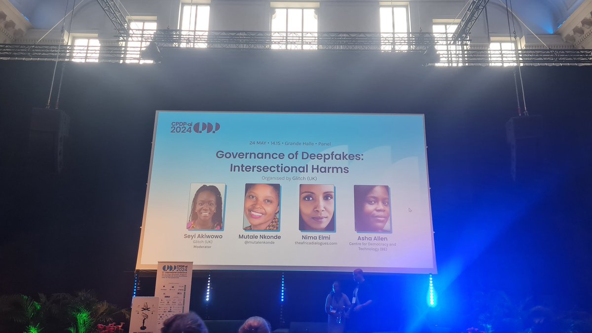 Asha Allen (@ashaoallen) on Twitter photo Starting soon!
So excited to be joining this panel on the last day of <a href="/CPDPconferences/">CPDP Conferences</a> organised by <a href="/GlitchUK_/">Glitch</a> . Join us for the discussion on #OnlineGBV #Deepfakes and #IntersectionalHarm
<a href="/cdteu/">Centre for Democracy & Technology Europe</a> Starting soon!
So excited to be joining this panel on the last day of <a href="/CPDPconferences/">CPDP Conferences</a> organised by <a href="/GlitchUK_/">Glitch</a> . Join us for the discussion on #OnlineGBV #Deepfakes and #IntersectionalHarm
<a href="/cdteu/">Centre for Democracy & Technology Europe</a>