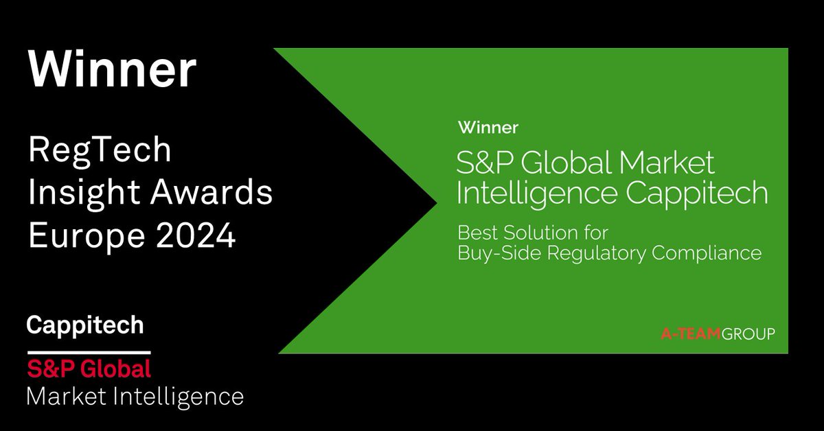 We are thrilled to announce that we won Best Solution for Buy-Side Regulatory Compliance at yesterday’s RegTech Insight Awards Europe 2024.

The Awards recognize regtech solutions that have improved firms’ ability to effectively adapt to the increasingly complex reg requirements.