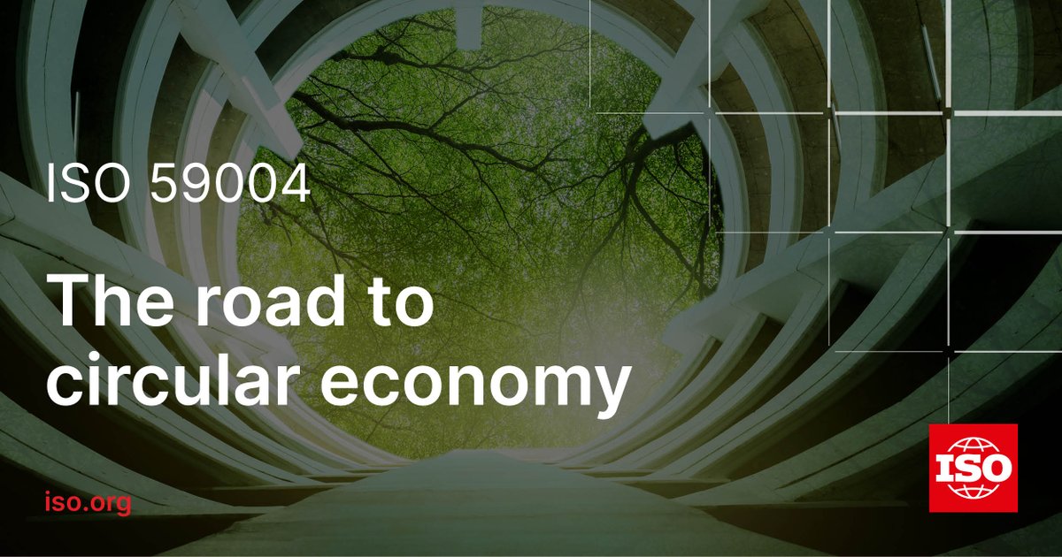 Introducing ISO 59004, helping organizations establish #CircularEconomy principles! It helps: ✅ Support sustainable solutions & resource management ✅ Comply w/ regulations ✅ Contribute to #ClimateChange mitigation Explore the full suite ➡️ bit.ly/3K6PiEe