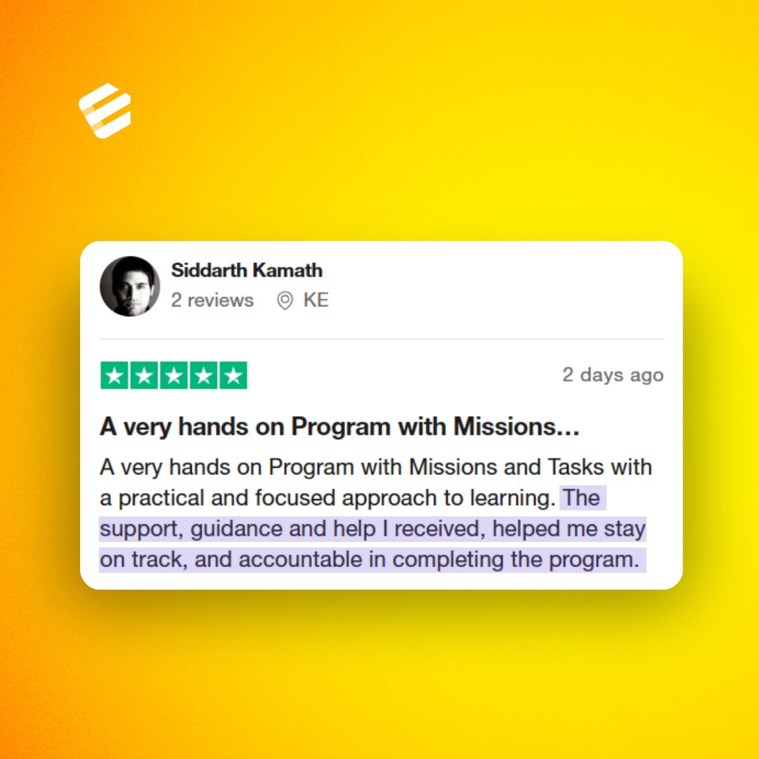 EntryLevelNet's tweet image. Real learning comes from doing, and our students like Siddarth feel the difference!
Our programs are designed to keep you engaged and on track. Start building your practical skills with us! Enroll today at entrylevel.net 💡