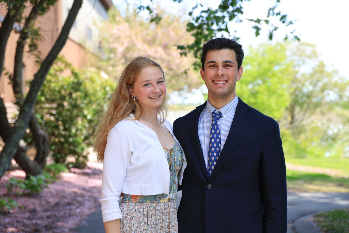 AbbeyRavens's tweet photo. Introducing the Class of 2025 Head Boy and Head Girl! Lila and Andrew are excited to begin their reign in the fall. 

As we see Bo and Becca off to college, we commend their excellent leadership, poise and sense of humor this year.

#alwaysaraven https://t.co/KAdvcJkzEp