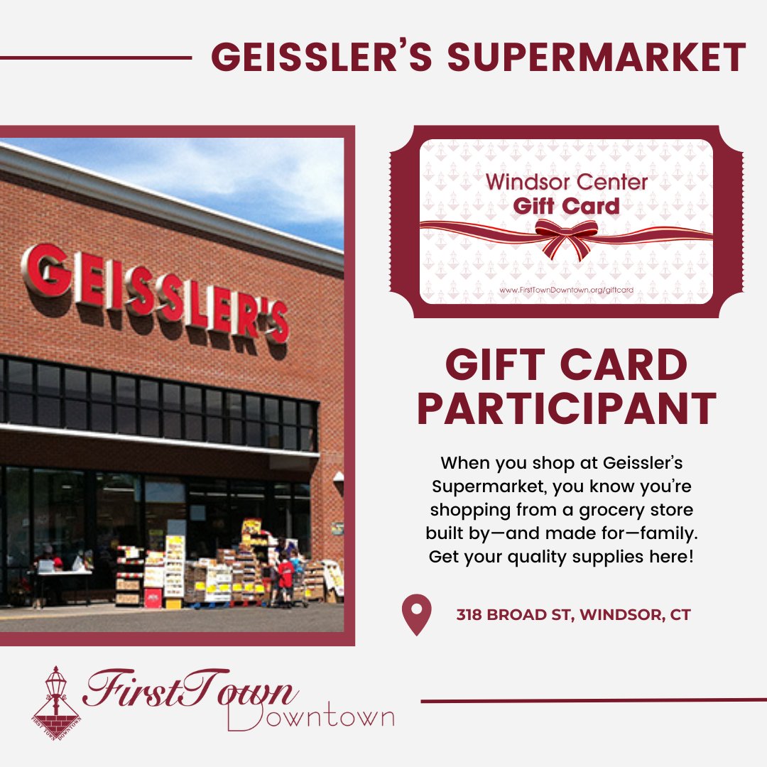FirstTownDownTo's tweet photo. Bring home that family feeling with every grocery trip to Geissler's Supermarket! With a First Town Downtown gift card, you can stock up on fresh, local food and keep your pantry full. Get yours today and experience the Geissler difference!
https://t.co/SHbCh03ePB https://t.co/l98YW3TYEJ