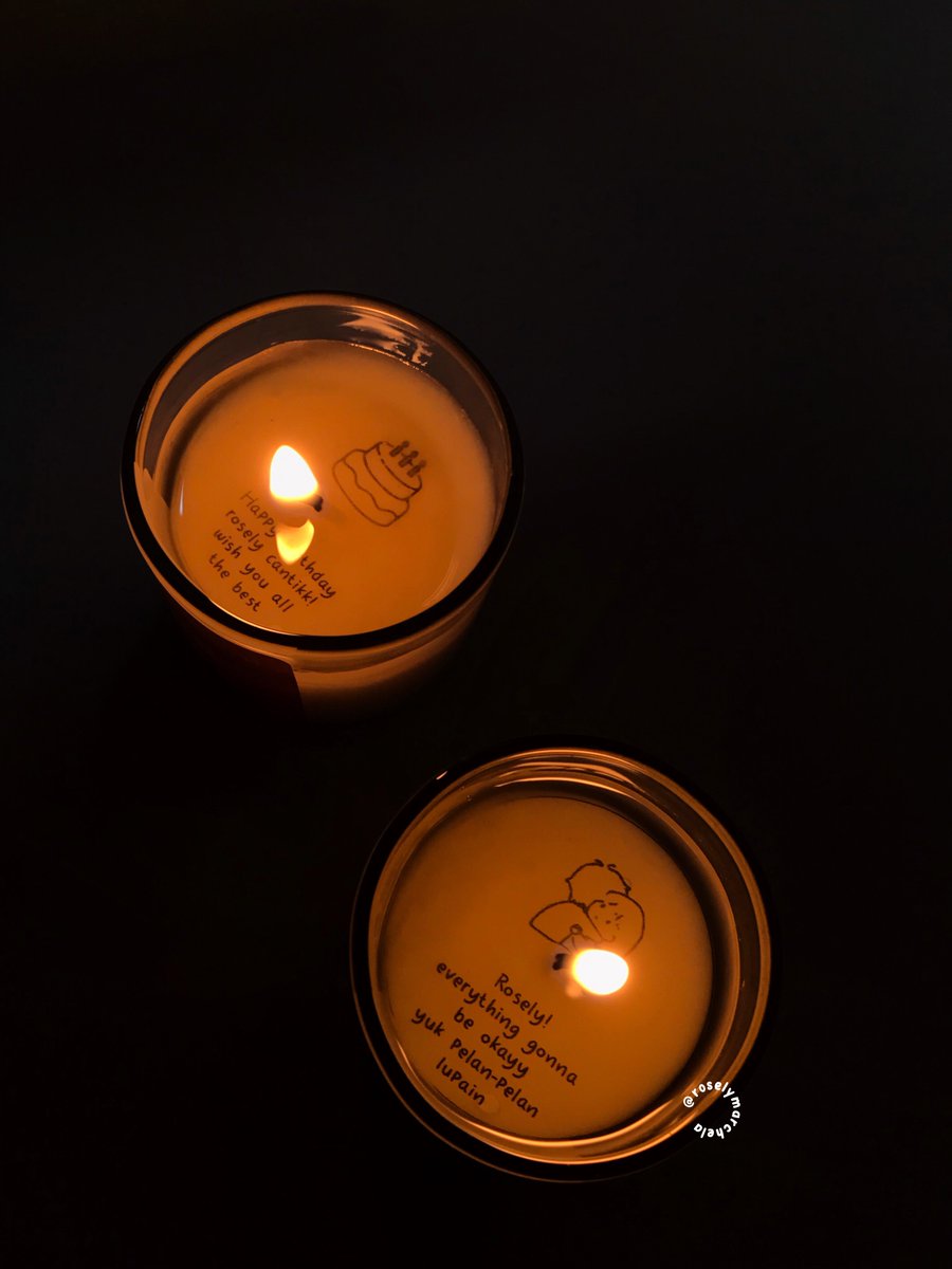 aku nemuin scented candle yang didalemnya ada hidden message nya 🫠💗

mana bisa custom lagi! wanginya enak banget 😫🫶🏻
before                                           after