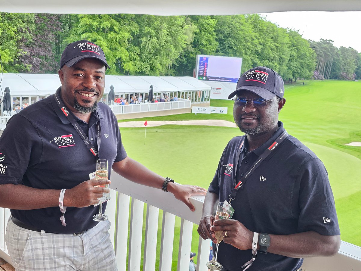 JacksonWere77's tweet photo. Enjoying the Soudal Open at @RinkvenGolf with my friend @mnamanya in Antwerp, Belgium. This is a DP World Tour event that is featuring some top golfers in the world including former world no.1 @lukedo https://t.co/QK091GE6P4
