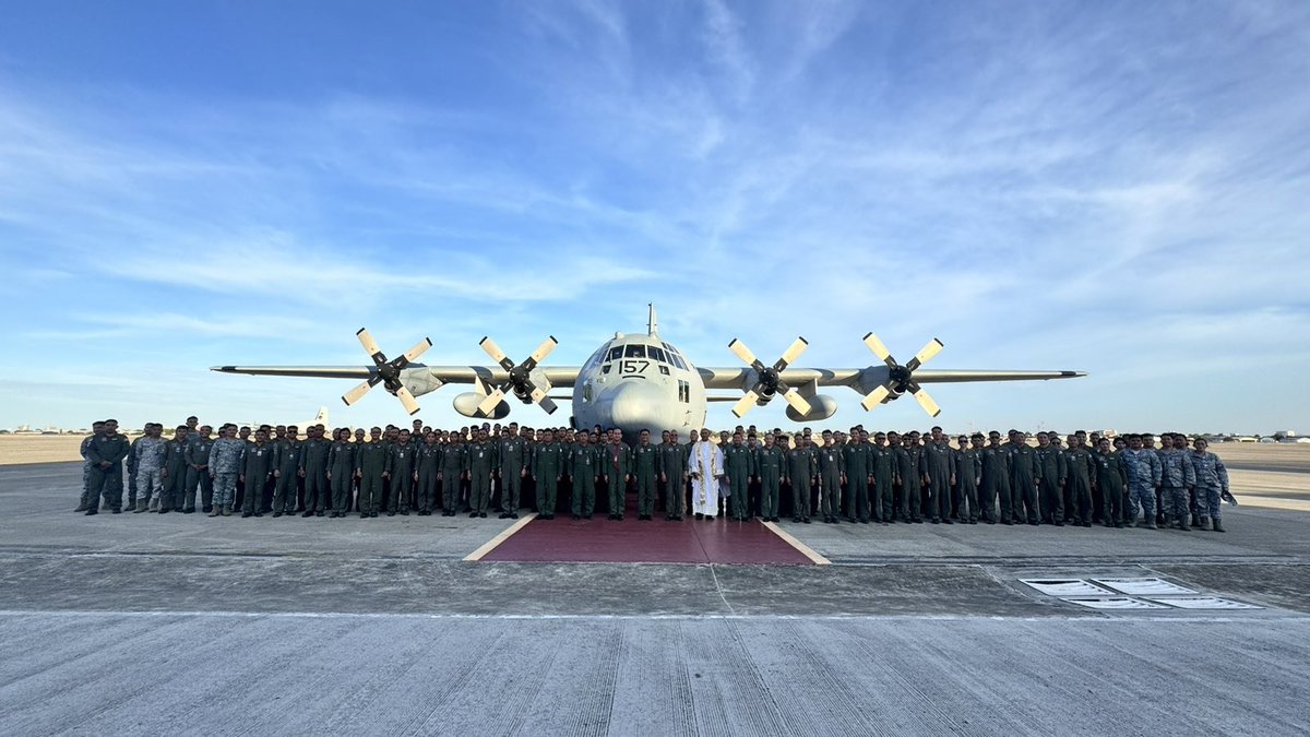 Images: The #PhilippineAirForce formally accepted its newest #C130Hercules Cargo Aircraft, bearing the number 5157, into the fleet, whereby it adds the total of the mainstay transporters to at least five (5) units. Image (c) #PAF.