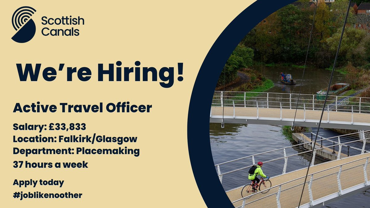 We have an exciting opportunity for an Active Travel Officer to join our Placemaking team. 

Applications close: 02/06/2024  

➡ Apply now: bit.ly/3UGMliS
