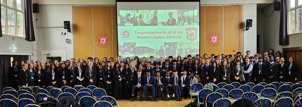 Just over 140 Senior Student Leaders in Sixth Form. Well done to all those who had their blue lanyards presented yesterday. Our Student Leaders make positive impacts across the entire school every day <a href="/TheRoyalLatin/">RLS</a> <a href="/CarlyFlanagan11/">Carly Flanagan</a>