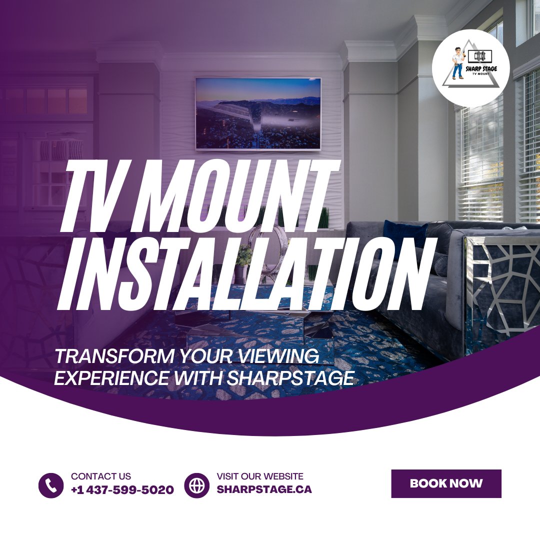 SharpStageca's tweet image. 📺🔧 Transform your viewing experience with SharpStage! Offering expert  TV mount installation in the Greater Toronto Area. Secure, seamless, and  customized to your space. Call +1 437-599-5020 or visit sharpstage.ca. #TVMounting #SharpStage #GTA #HomeTheater