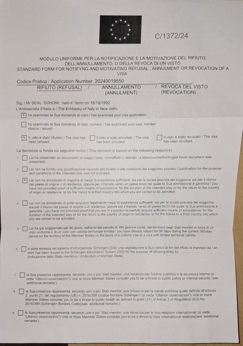 the_sohom's tweet photo. As a #PhDScholar from India, I'm disheartened by my #Italy #VisaRejection to attend @ISBW15_WSC24 in Italy, despite submitting all valid documents. No definite reason for refusal received. Requesting @IndianDiplomacy for #help.
@MEAIndia @DrSJaishankar @M_Lekhi 
#MEAIndia https://t.co/BVcsgPn9TG